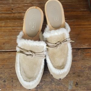 Coach women shoes wooden clogs 7